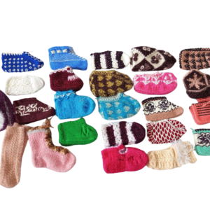 🧶 Hand-Knitted Slippers (Mixed Yarn) (4)