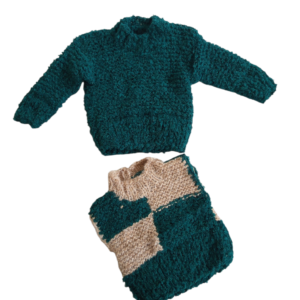 🧶 Hand-Knitted Baby & Toddler Jumper / Vest (Fluffy Yarn)