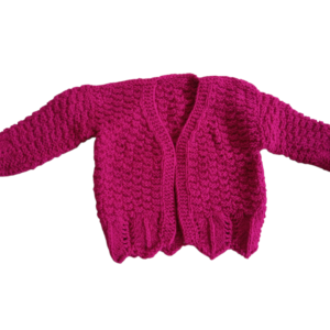 🧥 Hand-Knitted Baby Cardigan