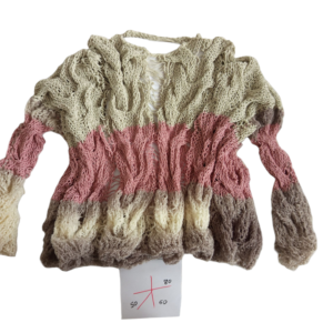 Hand-Knitted Statement Piece with Open Structure