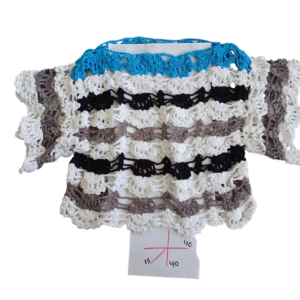 Women’s Hand-Crocheted Statement Top with Openwork Texture