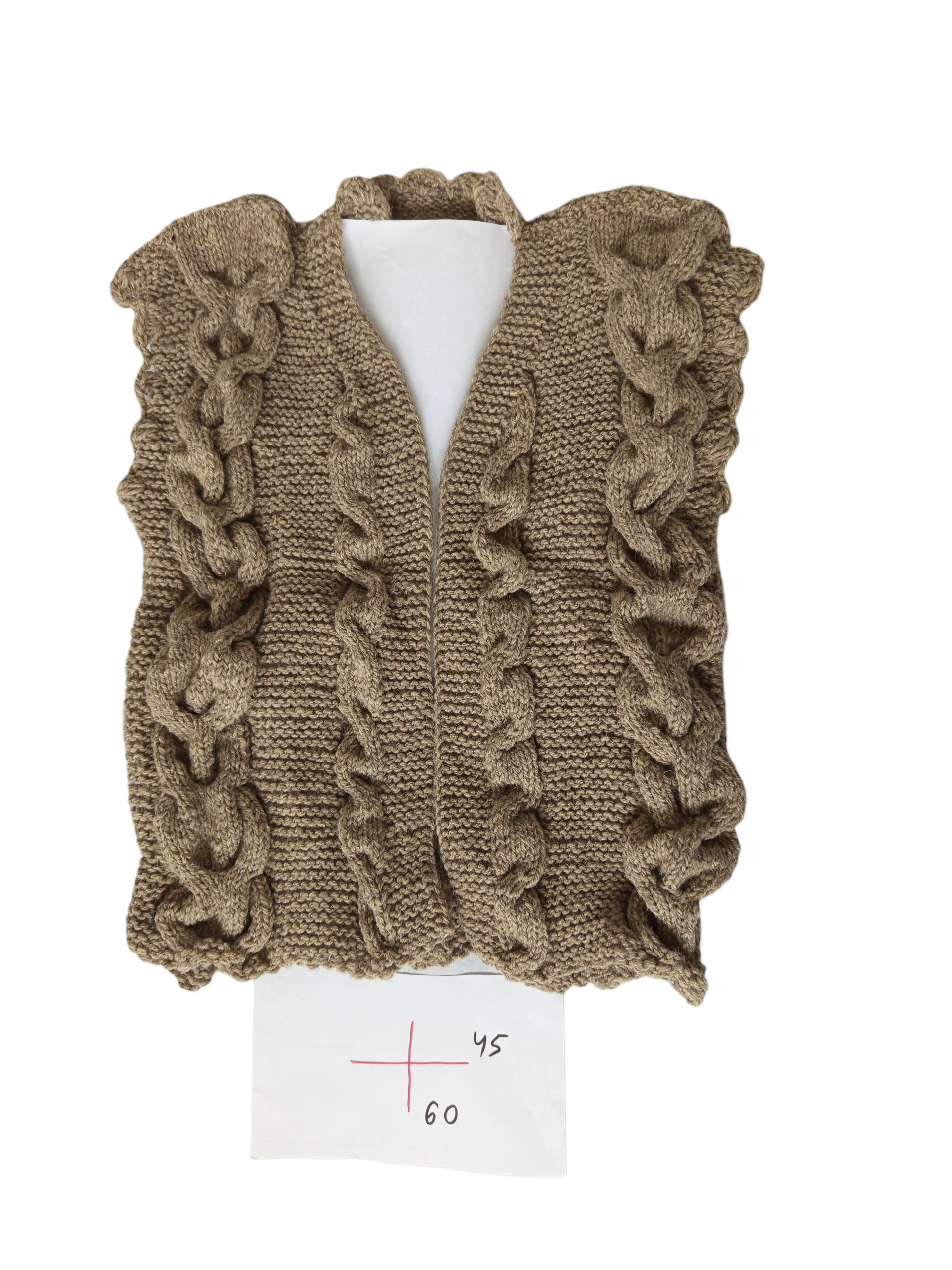 Sculptural Cable Wool Vest