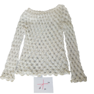 Openwork Knit Blouse with Sculptural Texture