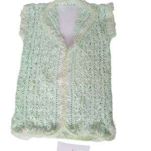Soft Textured Vest with Decorative Stitch