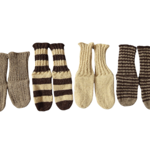 🧦 Hand-Knitted Wool Socks – 100% Natural Wool (Traditional Hand-Carded Yarn)