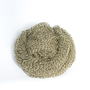 Handspun White and Grey Wool Yarn – Natural Melange, Carded & Hand Spun