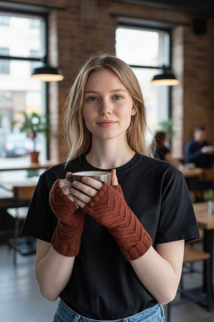 Hand-Knitted Fingerless Gloves – Warm & Practical