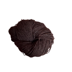 Handspun Brown Wool Yarn – 100% Natural Wool, Carded & Hand Spun