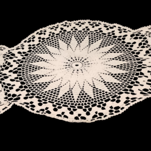 Hand-Crocheted Lace Table Runner – Natural Cotton, One of a Kind