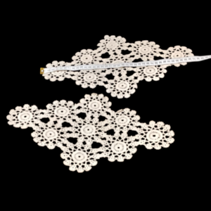 Hand-Crocheted Lace Table Accent – Natural Cotton, One of a Kind